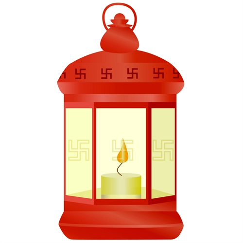 Diwali Decoration Lantern Sticker